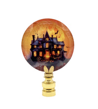 Load image into Gallery viewer, HALLOWEEN Lamp Finial-Optic Crystal-Round or Square-AvailableI In 4-Base Finishes (1-Pc.)