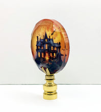 Load image into Gallery viewer, HALLOWEEN Lamp Finial-Optic Crystal-Round or Square-AvailableI In 4-Base Finishes (1-Pc.)