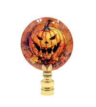 Load image into Gallery viewer, HALLOWEEN Lamp Finial-Optic Crystal-Round or Square-AvailableI In 4-Base Finishes (1-Pc.)