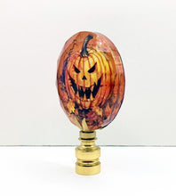 Load image into Gallery viewer, HALLOWEEN Lamp Finial-Optic Crystal-Round or Square-AvailableI In 4-Base Finishes (1-Pc.)