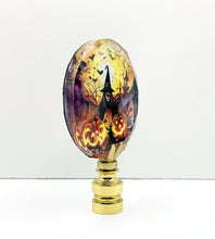 Load image into Gallery viewer, HALLOWEEN Lamp Finial-Optic Crystal-Round or Square-AvailableI In 4-Base Finishes (1-Pc.)