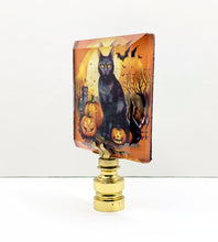 Load image into Gallery viewer, HALLOWEEN Lamp Finial-Optic Crystal-Round or Square-AvailableI In 4-Base Finishes (1-Pc.)