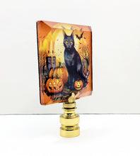 Load image into Gallery viewer, HALLOWEEN Lamp Finial-Optic Crystal-Round or Square-AvailableI In 4-Base Finishes (1-Pc.)