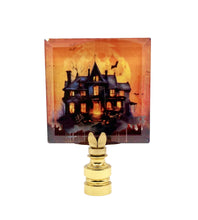 Load image into Gallery viewer, HALLOWEEN Lamp Finial-Optic Crystal-Round or Square-AvailableI In 4-Base Finishes (1-Pc.)