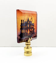 Load image into Gallery viewer, HALLOWEEN Lamp Finial-Optic Crystal-Round or Square-AvailableI In 4-Base Finishes (1-Pc.)