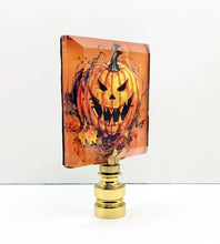 Load image into Gallery viewer, HALLOWEEN Lamp Finial-Optic Crystal-Round or Square-AvailableI In 4-Base Finishes (1-Pc.)