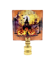 Load image into Gallery viewer, HALLOWEEN Lamp Finial-Optic Crystal-Round or Square-AvailableI In 4-Base Finishes (1-Pc.)