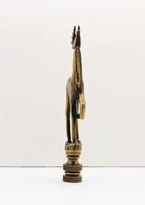 STANDING DEER Lamp Finial-Aged Brass Finish, Highly detailed metal casting
