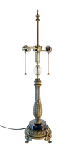 Load image into Gallery viewer, Marble Tiffany Lamp Base With Glass Orb-Replacement Base Only-2 Light, 26" H, Pick Your Marble and Glass Color