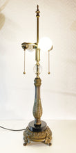 Load image into Gallery viewer, Marble Tiffany Lamp Base With Glass Orb-Replacement Base Only-2 Light, 26" H, Pick Your Marble and Glass Color