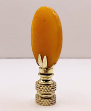Load image into Gallery viewer, TOPAZ JADE Oval Stone Lamp Finial with AB,PB or SN Base (1-PC.)