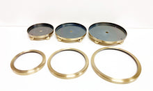 Load image into Gallery viewer, FOOTED METAL LAMP/SCULPTURE BASE W/ Top Ring-Multiple Sizes-Sold Individually