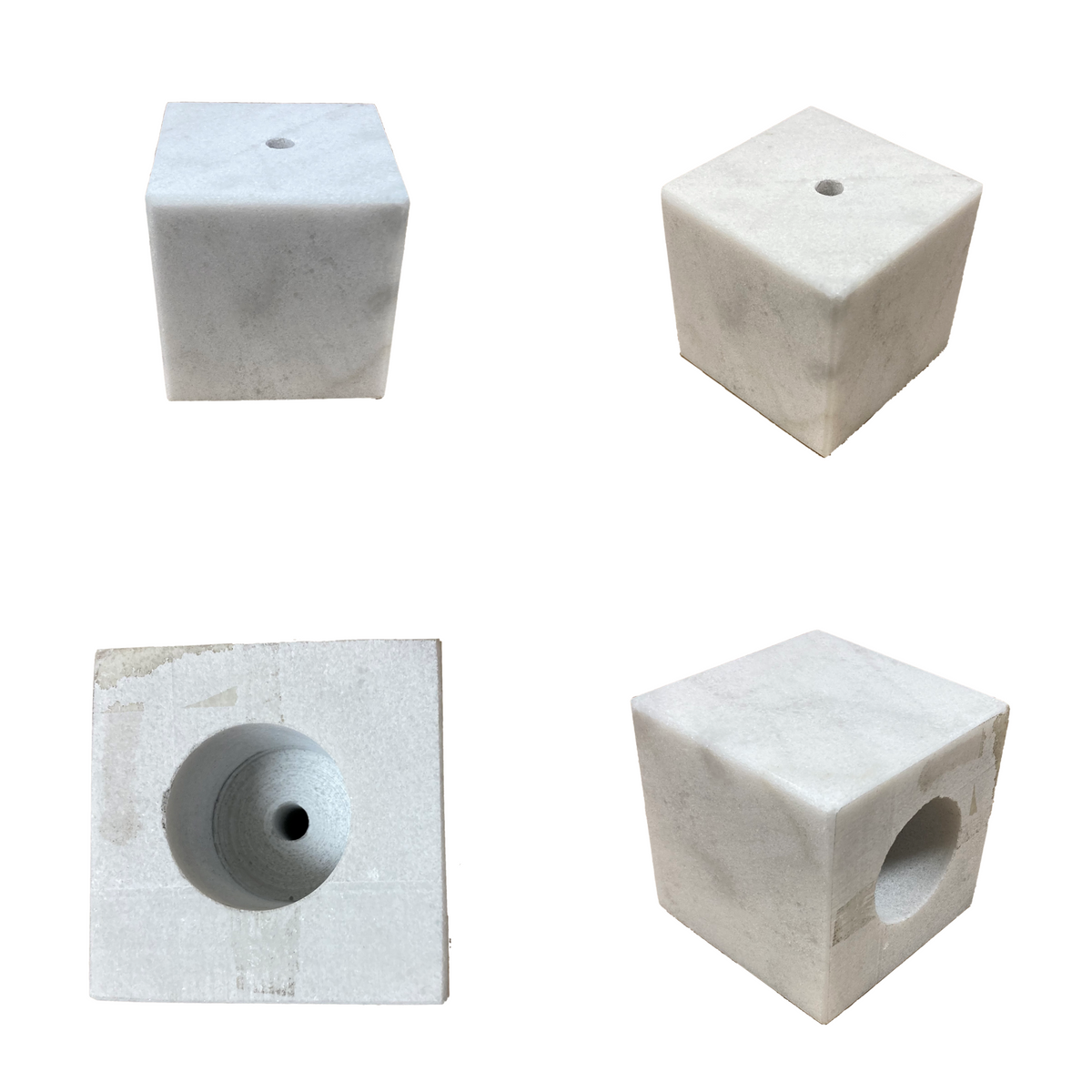 MARBLE LAMP/SCULPTURE BASE-Cube or Cylinder, 4