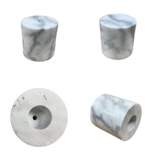 Load image into Gallery viewer, MARBLE LAMP/SCULPTURE BASE-Cube or Cylinder, 4&quot; or 5&quot;, Black or White (1 Pc.)