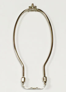 Lite Accents 7-Inch Heavy Duty Lamp Harp With Saddle - Choice Of Antique Brass, Polished Brass, Or Polished Nickel Finish