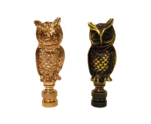 Load image into Gallery viewer, OWL Lamp Finial-Bright gold Finish, Highly detailed metal casting