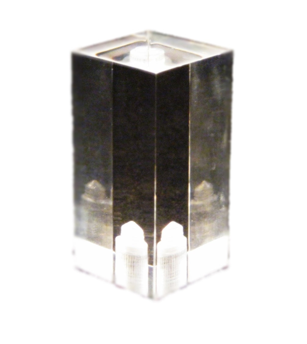 ACRYLIC RECTANGULAR CUBE Lamp Finial-2