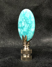 Load image into Gallery viewer, AMAZONITE Oval Stone Lamp Finial with AB,PB or SN Base (1-PC.)