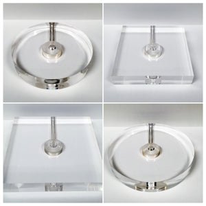 ACRYLIC LAMP BASES-Round or Square, 5" or 6" (1 Pc.)