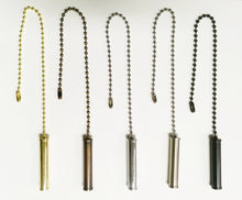 Load image into Gallery viewer, CYLINDER Fan/Socket Pull Chain Available in 5 Finishes AB, BLK, CH, PB AND SN (1 Pc.)