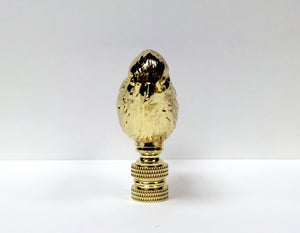 SPARROW Lamp Finial-Polished Brass Finish, Highly detailed metal casting