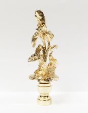 Load image into Gallery viewer, BIRDS IN BRANCHES Lamp Finial-Polished Brass Finish, Highly detailed metal casting