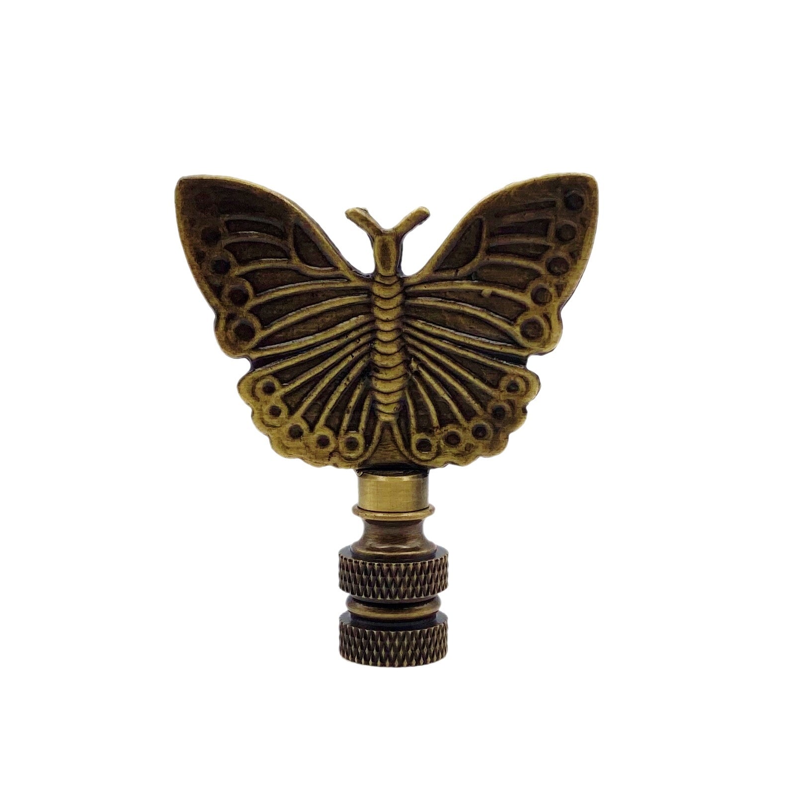 thumbnail image 2 of Lite Accents Skull Lamp Finial – Aged Brass Finish, Highly Detailed Metal Casting 2 of 4