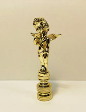 Load image into Gallery viewer, CHERUB Lamp Finial-Aged Brass or Polished Brass Finish, Highly detailed metal casting (1 Pc,)
