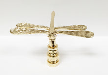 Load image into Gallery viewer, DRAGONFLY Lamp Finial-Polished Brass Finish, Highly detailed metal casting