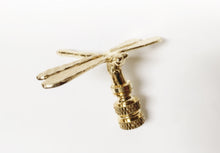 Load image into Gallery viewer, DRAGONFLY Lamp Finial-Polished Brass Finish, Highly detailed metal casting
