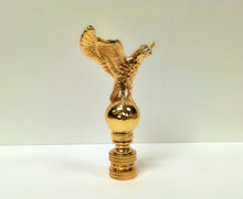 Load image into Gallery viewer, EAGLE ON ORB Lamp Finial-Polished Brass Finish, Highly detailed metal casting