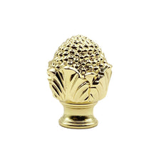 Load image into Gallery viewer, FLOWER BUD Solid Cast Brass Lamp Finial, Highly Detailed w/Dual Threads Available in Antique Brass or Polished Brass Finish (1Pc.)