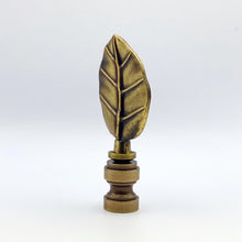 Load image into Gallery viewer, FROG ON LILY PAD Lamp Finial, Aged Brass Finish, Highly detailed metal casting