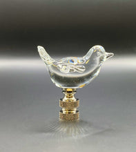 Load image into Gallery viewer, Lamp Finial, Clear GLASS BIRD-Polished Nickel Base
