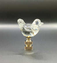 Load image into Gallery viewer, Lamp Finial, Clear GLASS BIRD-Polished Nickel Base