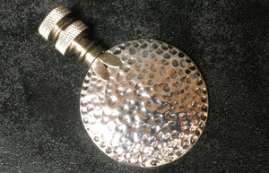HAMMERED DISK Cast Alloy Lamp Finial-Antique Silver Finish