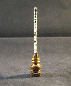 Holiday-Christmas Lamp Finial, CHRISTMAS TREE-Antique Brass/Green Finish, Detailed metal casting