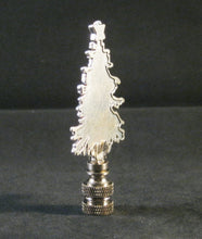 Load image into Gallery viewer, Holiday-Christmas Lamp Finial, CHRISTMAS TREE-Antique Silver Finish, Detailed metal casting
