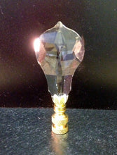 Load image into Gallery viewer, CRYSTAL PENDALOGUE-Lamp Finial-Clear, Polished Brass Finish