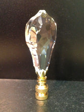 Load image into Gallery viewer, CRYSTAL PENDALOGUE-Lamp Finial-Clear, Polished Brass Finish