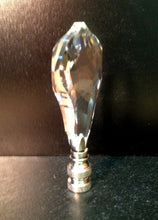 Load image into Gallery viewer, CRYSTAL PENDALOGUE-Lamp Finial-Clear, Satin Nickel Finish