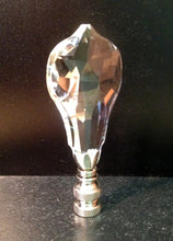 Load image into Gallery viewer, CRYSTAL PENDALOGUE-Lamp Finial-Clear, Satin Nickel Finish