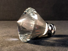 Load image into Gallery viewer, CROWN DIAMOND Optic Glass Crystal Lamp Finial-Chrome or Satin Brass Finish