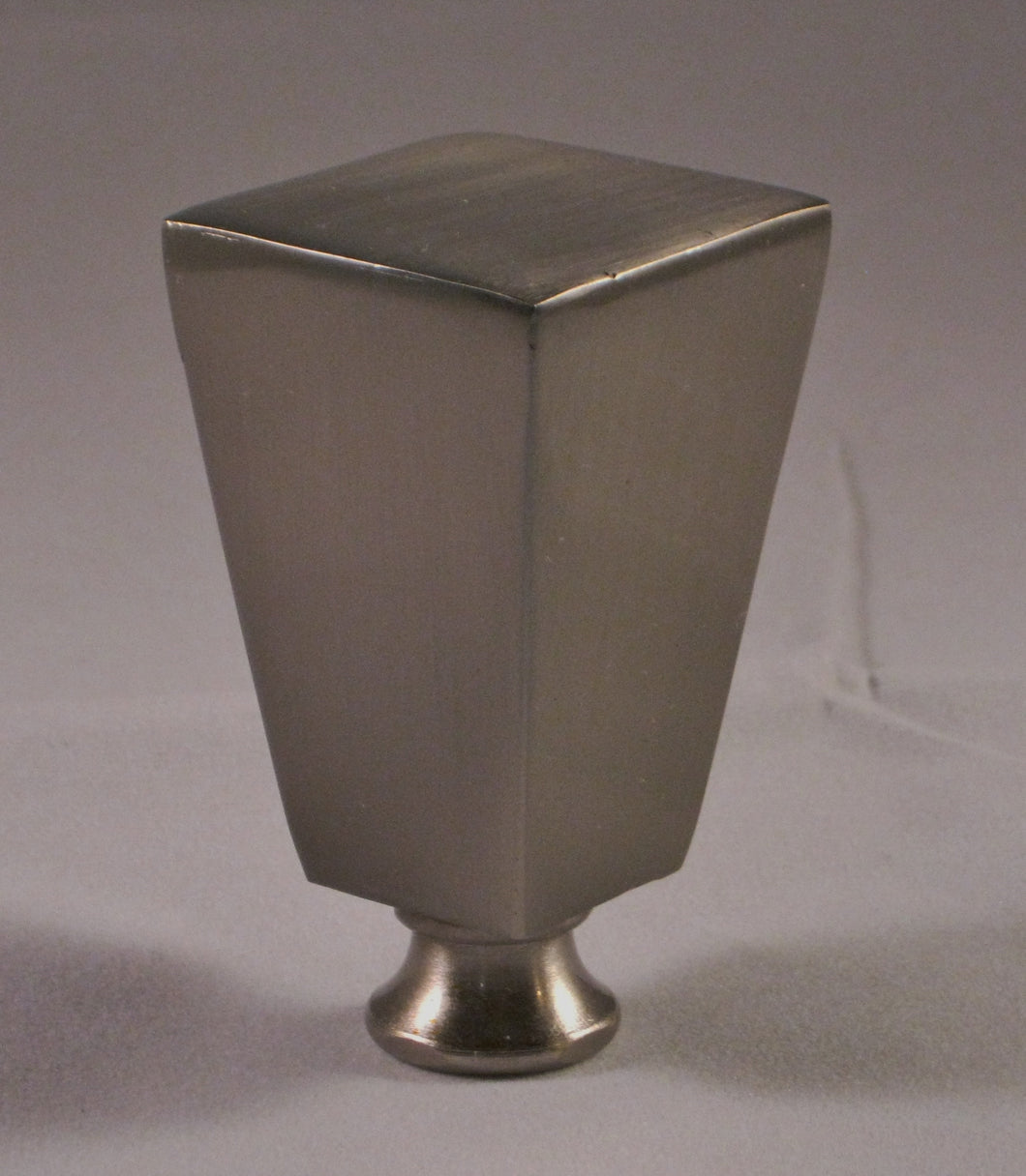 REVERSE OBELISK Metal Lamp Finial-Satin Nickel Finish