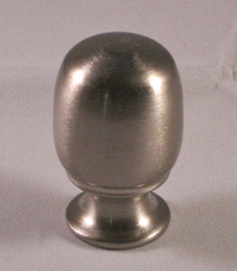 MODERN ACORN Metal Lamp Finial-Satin Nickel Finish