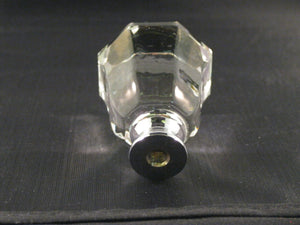 CRYSTAL FOUNTAIN Optic Glass Crystal Lamp Finial-Chrome Finish