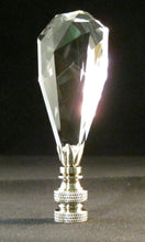 Load image into Gallery viewer, CRYSTAL ARCTIC ICE-Lamp Finial-Clear, Satin Nickel Finish