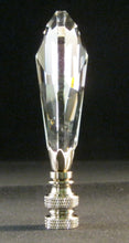 Load image into Gallery viewer, CRYSTAL ARCTIC ICE-Lamp Finial-Clear, Satin Nickel Finish