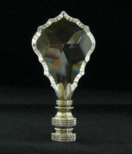 Load image into Gallery viewer, CRYSTAL MAPLE LEAF-Lamp Finial-Small-Clear, Satin Nickel Finish
