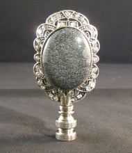 Load image into Gallery viewer, STONE PENDANT Rhinestone Lamp Finial-Antique Silver Finish